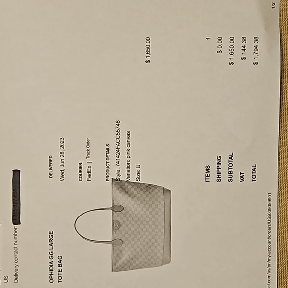 Gucci large tote bag. Includes duster shopping bag. - Picture 9 of 12